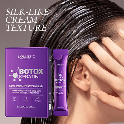 Máscara de cabelo de queratina mágica 5 segundos reparação de danos crespos macio suave cabelo brilhante hidratação profunda tratamento de cabelo reparação máscara de cuidados com o cabelo 👩🏻‍🦱✨
