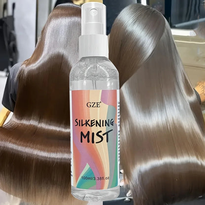 GZE HAIR SILKENING SPRAY Protetor térmico de terapia de seda, produto de prensagem térmica que lustra, suaviza e suaviza a textura encaracolada ✨
