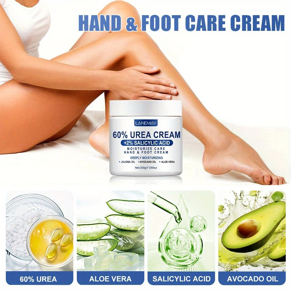 Creme Reparador para Mãos e Pés com Ureia 60%.