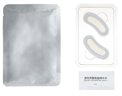 Máscara de remendos para os olhos com microagulhas de ácido hialurônico para antienvelhecimento e olheiras hidratantes sob almofadas de gel para os olhos cuidados com a pele ✨🩶
