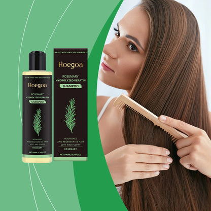 Shampoo de alecrim para crescimento capilar, limpeza profunda do couro cabeludo, anticaspa, controle de óleo, fortalecimento da raiz, nutrição capilar, shampoo para volume ✨🌿