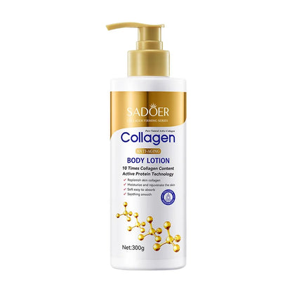Loção Corporal de Colágeno para Firmeza e Hidratação - Hidratante Intenso Pele Antienvelhecimento para Pele Seca e Flacidez, Nutrição 300g/pc✨🌟