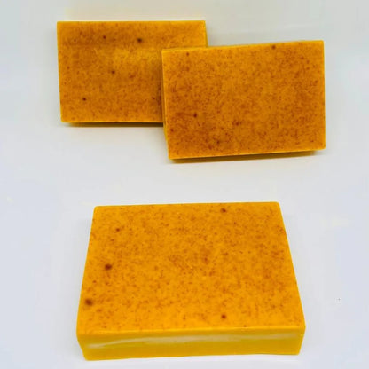 100g de sabonete artesanal de cúrcuma, sabonete de ácido kójico de limão, sabonete facial e de banho