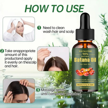 Óleo de batata natural para crescimento do cabelo, óleo de batata puro para fortalecer o brilho do cabelo para mulheres, prevenir a perda de cabelo, eliminar pontas duplas, 1/3 peças✨