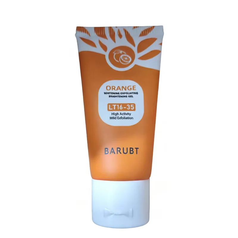 50g laranja esfoliante gel para o corpo facial suave laranja facial esfoliante corpo gel de limpeza removedor de pele morta esfrega limpeza da pele✨🧡