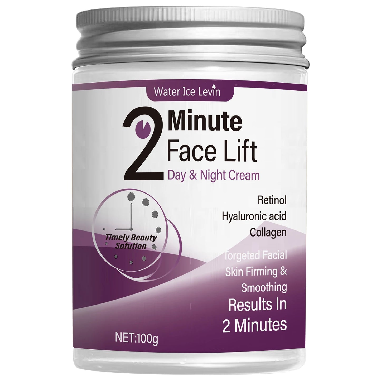 Creme de dia e noite para lifting facial de 2 minutos contém retinol, ácido hialurônico e colágeno - loção hidratante adequada para todos os tons de pele claros, sem fragrância, absorção de 2 minutos ✨🩶