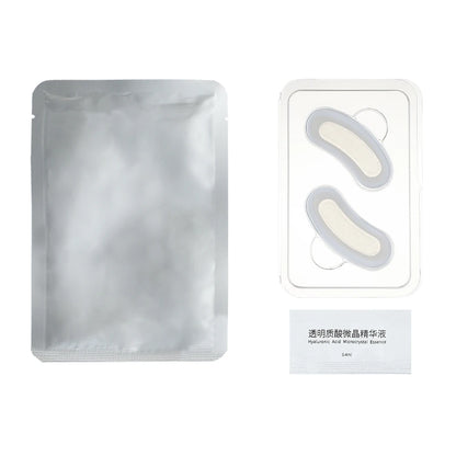 Máscara de remendos para os olhos com microagulhas de ácido hialurônico para antienvelhecimento e olheiras hidratantes sob almofadas de gel para os olhos cuidados com a pele ✨🩶