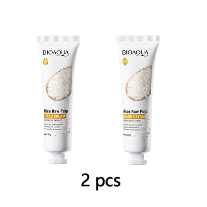 Creme de mãos com arroz: volumizador, rejuvenescedor, nutritivo, hidratante, refrescante e não oleoso. 30g
