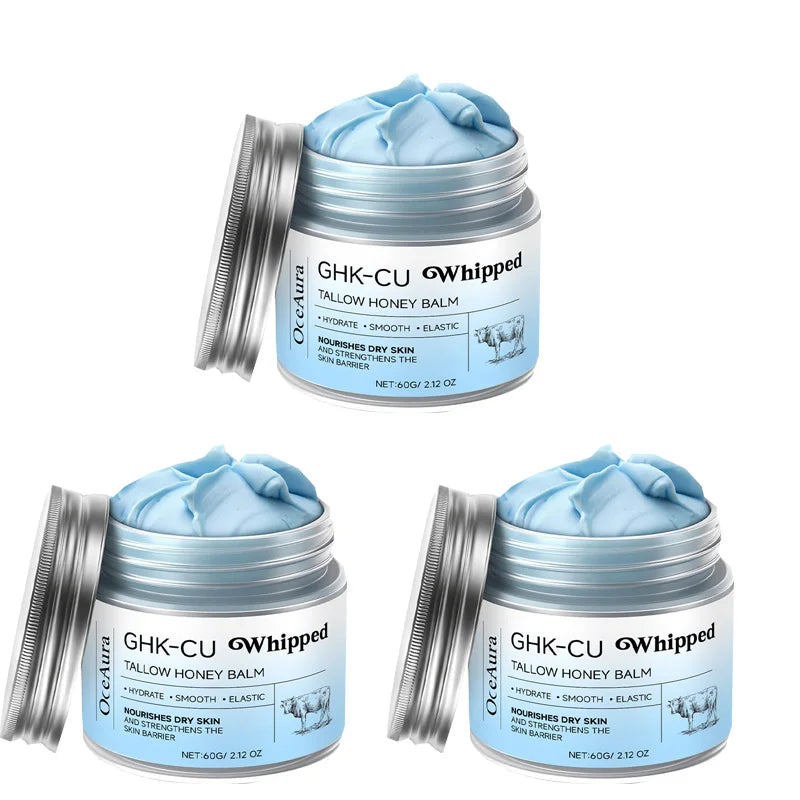 Bálsamo Azul GHK-Cu com Sebo Bovino e Mel de Manuka Hidratante Intensivo.