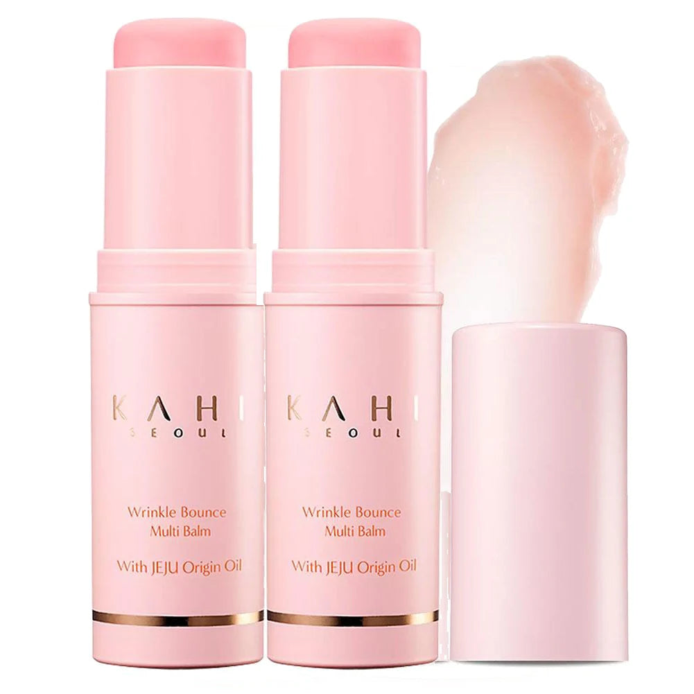 Bálsamo Multiuso Hidratante Facial Wrinkle Bounce para Uso Diário em Bastão, Hidratante Facial, Creme Hidratante para Lábios, Olhos e Pescoço