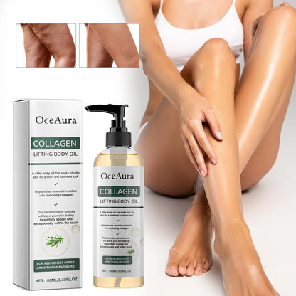 Óleo Corporal de Colágeno OceAura Hidratante e Nutritivo para Massagem Corporal Completa, Óleo Essencial para Pele Seca, Hidratante