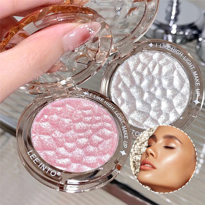 Pó de alto brilho, gloss, glitter, iluminador, paleta de contorno, corretor de contorno com brilho natural, luz de longa duração