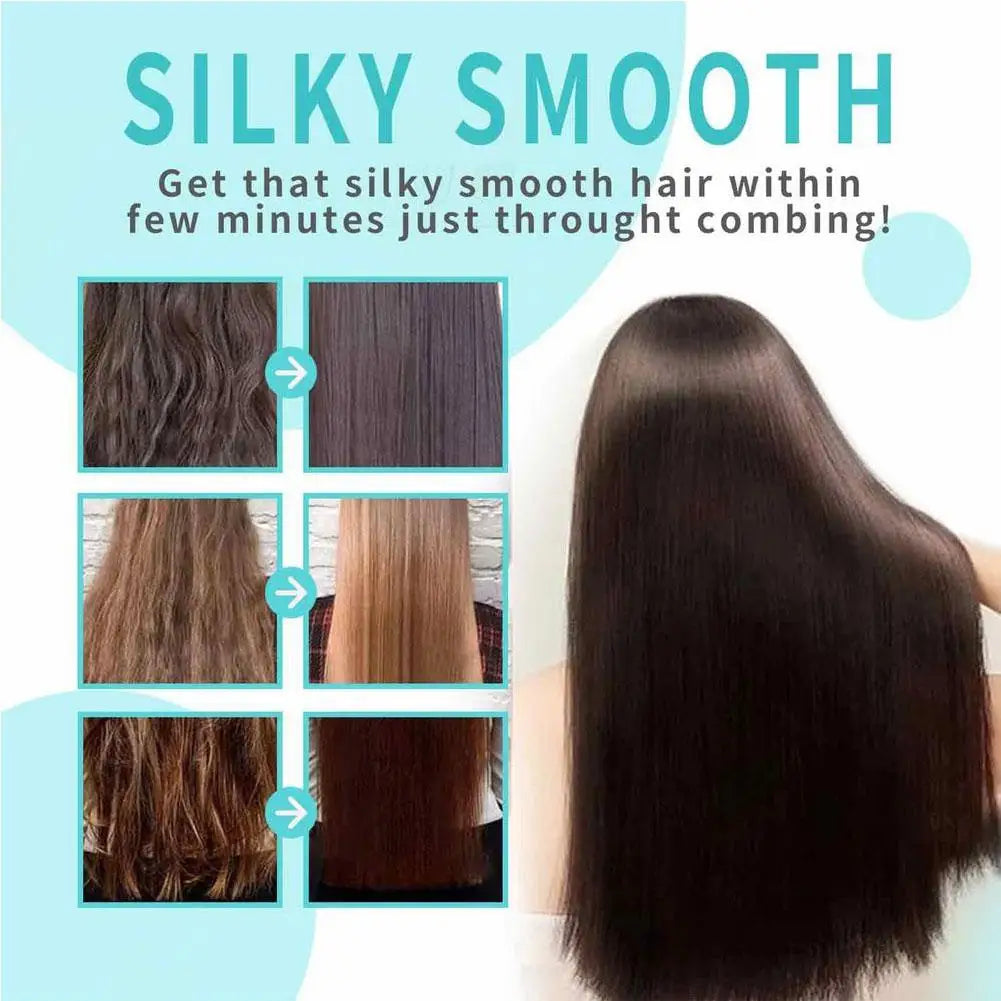 Creme alisador de cabelo com queratina 60ml, tratamento profissional danificado, alisamento mais rápido, cuidados com os cabelos cacheados, creme de correção de proteínas