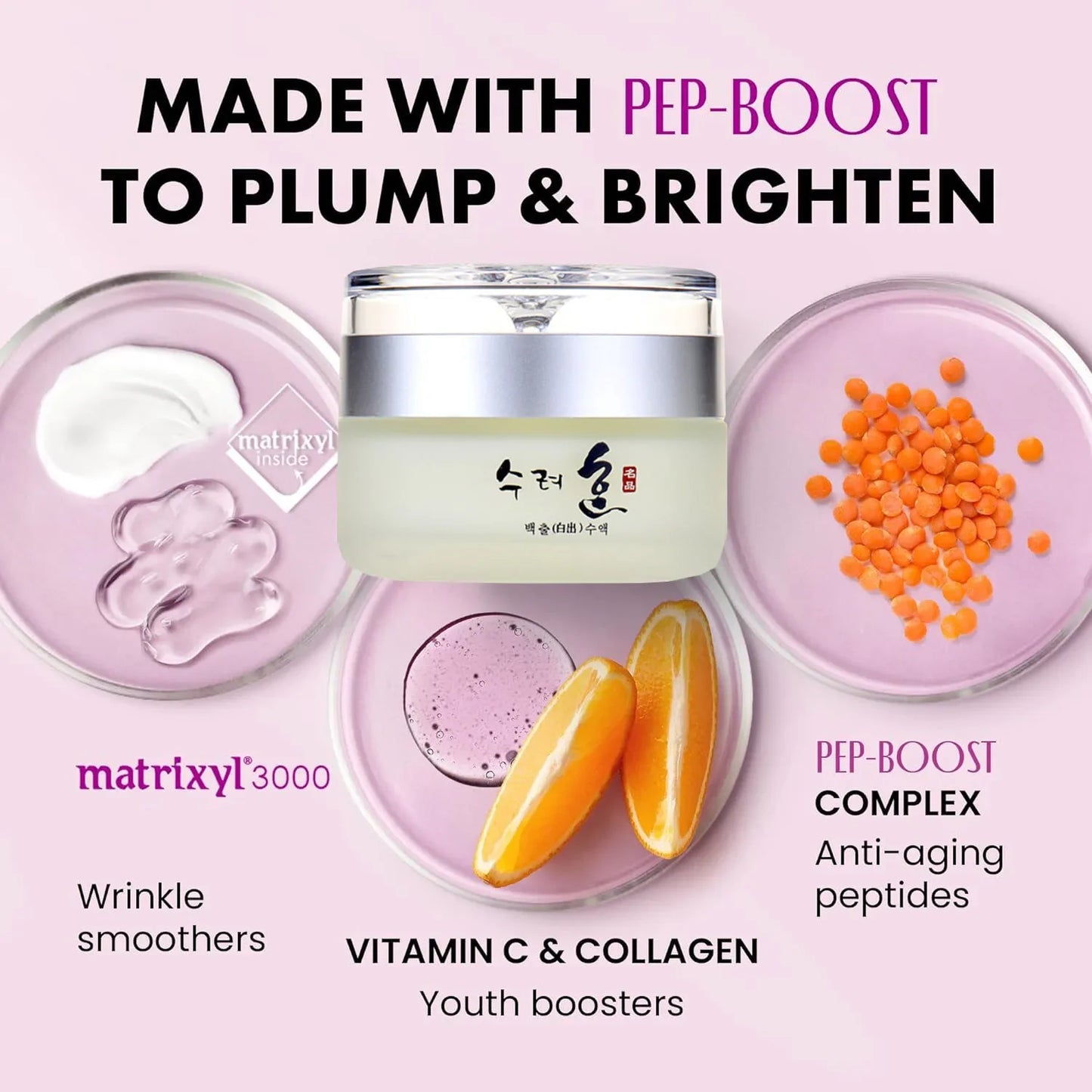 50g Collagen Face Cream Nourish Plump Up Skin,fresh Texture Cream Make Skin Younger Day/Night Cream Moisturizer Korean Cosmetics ✨