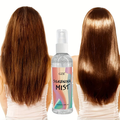 GZE HAIR SILKENING SPRAY Protetor térmico de terapia de seda, produto de prensagem térmica que lustra, suaviza e suaviza a textura encaracolada ✨