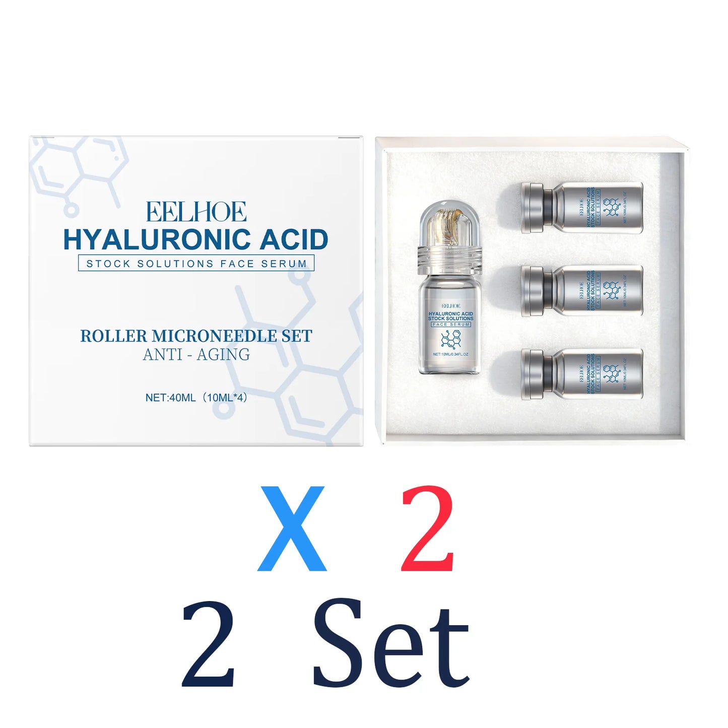 Niacinamida microagulha soro facial kit 0.25mm hidratante pele nutritivo inverno cuidados com a pele rosto rolo creme de dia 30ml
✨