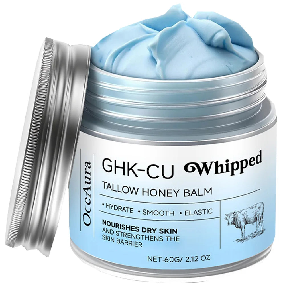 Bálsamo Azul GHK-Cu com Sebo Bovino e Mel de Manuka Hidratante Intensivo.