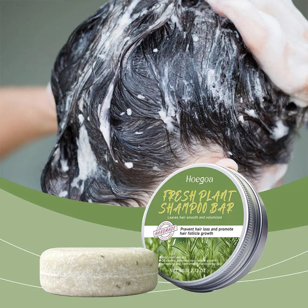 Shampoo para perda de cabelo de alecrim, limpeza profunda para cabelos e massagem no couro cabeludo, fortalece as raízes do cabelo, sabonete de tratamento para cabelos secos e danificados✨