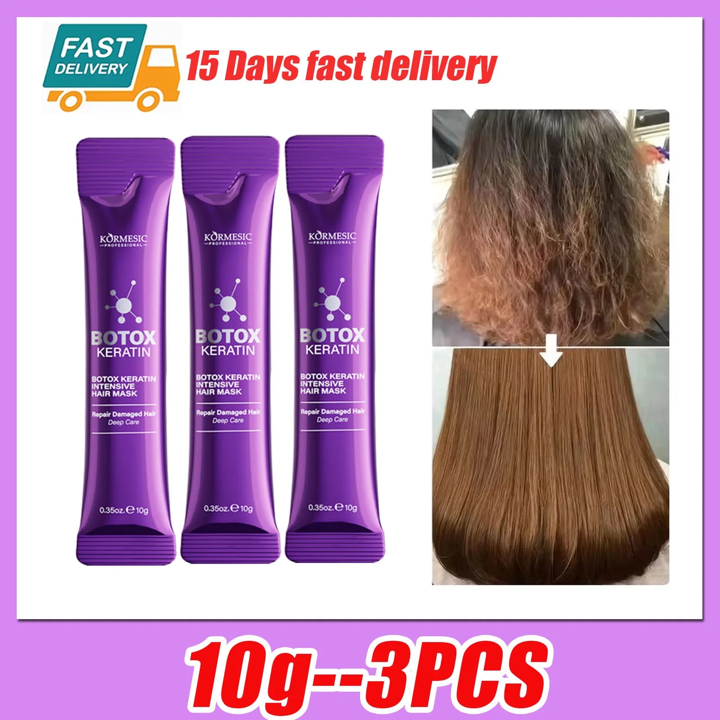 Máscara de cabelo de queratina mágica 5 segundos reparação de danos crespos macio suave cabelo brilhante hidratação profunda tratamento de cabelo reparação máscara de cuidados com o cabelo 👩🏻‍🦱✨
