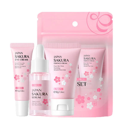 Laikou vitamina c conjuntos de cuidados com a pele 3 pçs creme facial soro creme para os olhos hidratante anti rugas kit de cuidados faciais ✨