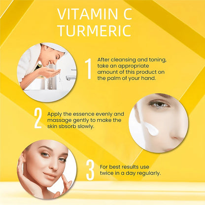 Creme facial de curcuma e vitamina C com retinol, hidratante, refirmante, ácido hialurónico, branqueador, reparador, suavizante e para o cuidado da pele.