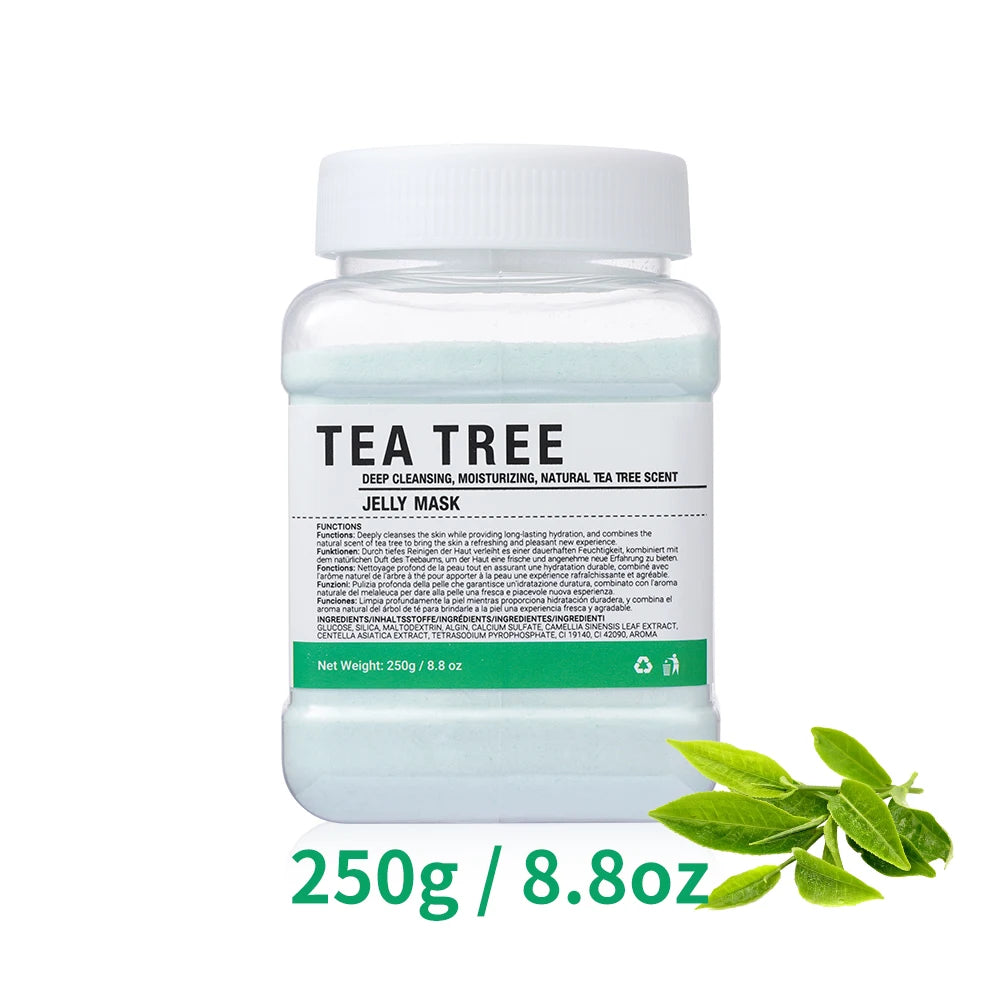 Rosa/ácido hialurônico/geléia de colágeno máscara facial em pó-hidratante, melhorando e hidratando cuidados com a pele facial-gel natural peel off