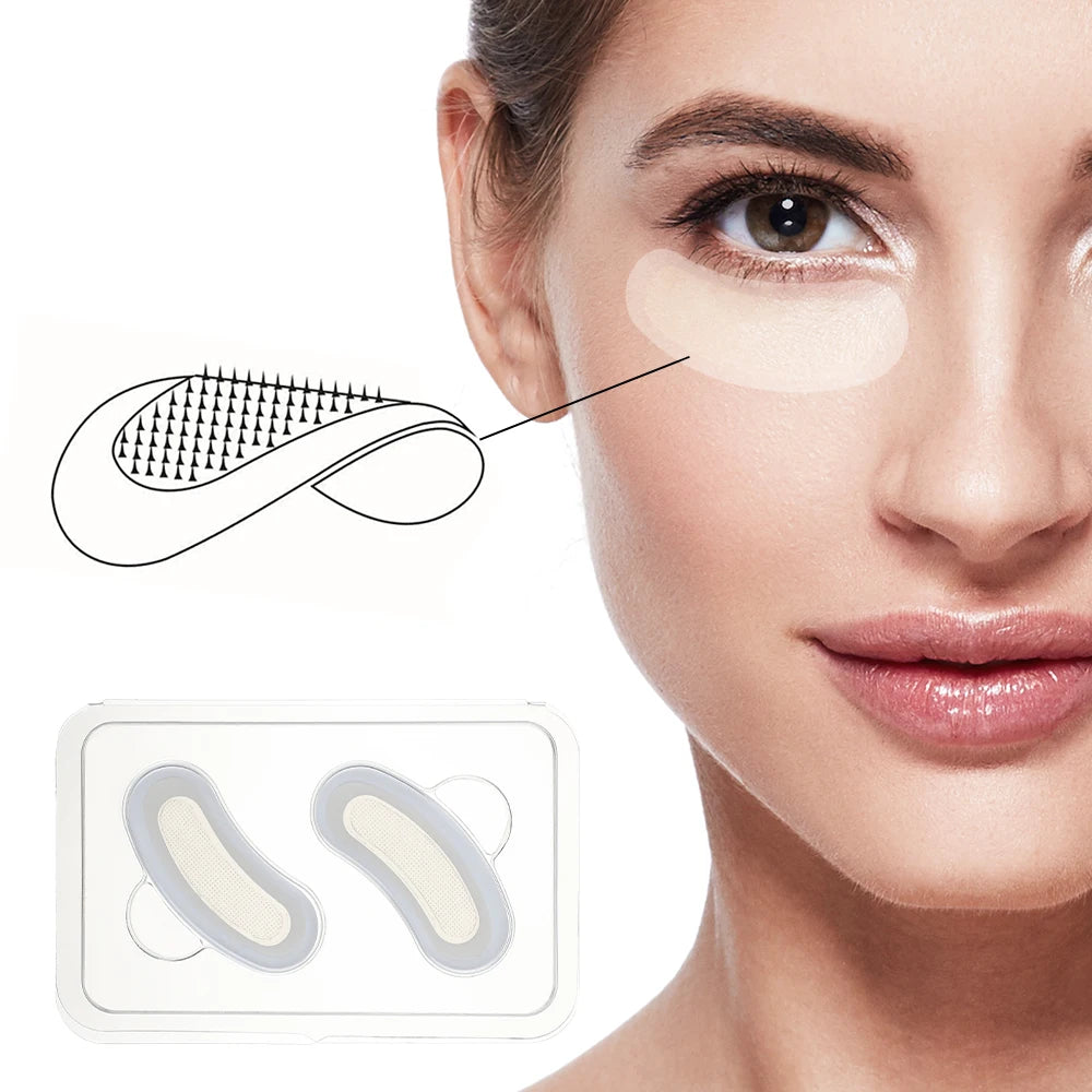 Máscara de remendos para os olhos com microagulhas de ácido hialurônico para antienvelhecimento e olheiras hidratantes sob almofadas de gel para os olhos cuidados com a pele ✨🩶