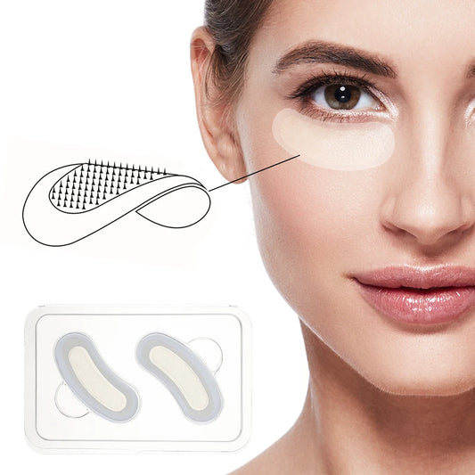 Máscara de remendos para os olhos com microagulhas de ácido hialurônico para antienvelhecimento e olheiras hidratantes sob almofadas de gel para os olhos cuidados com a pele ✨🩶