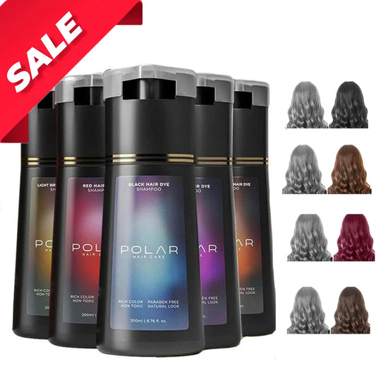 Champô Tinta para Cabelo Grisalho para Mulher e Homem, Kit de Tinta Natural para Cabelo, Champô Tinta Semi-Permanente, Preto, Castanho e Roxo, 200ml