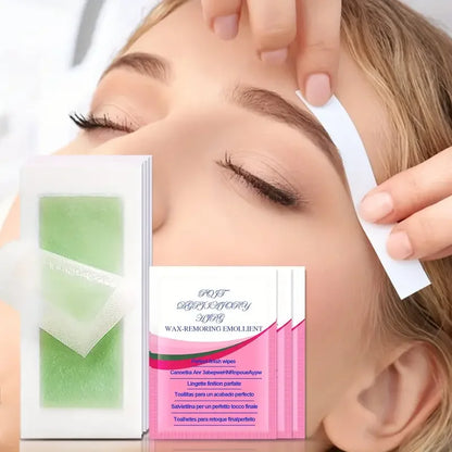 10/20/30/50 peças tiras depilatórias de cera para remoção de pelos, papel de cera fria, tiras de papel para rosto, pescoço, braço, perna, corpo, ferramentas de beleza ✨