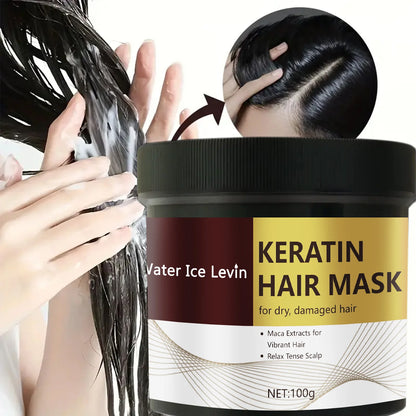 Máscara de cabelo de queratina mágica 5 segundos reparação rápida danificado cabelo crespo macio suave brilhante alisamento hidratação profunda cuidados com o cabelo ✨🌟