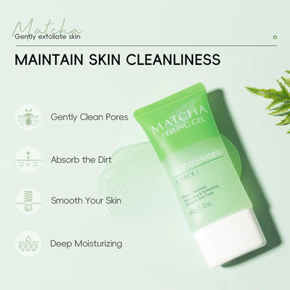 Gel Esfoliante Facial LAIKOU Matcha, Hidratante, Nutritivo e Reparador, 60g