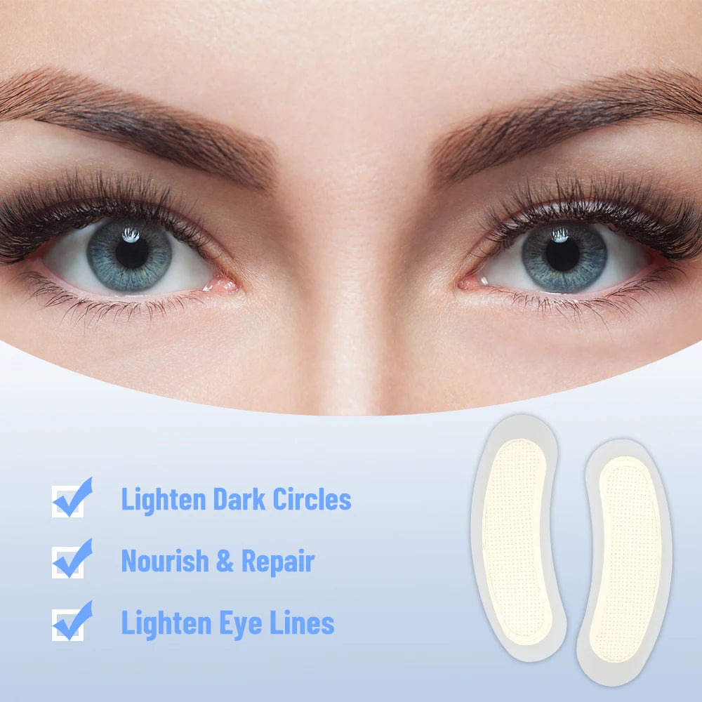 Máscara de remendos para os olhos com microagulhas de ácido hialurônico para antienvelhecimento e olheiras hidratantes sob almofadas de gel para os olhos cuidados com a pele ✨🩶