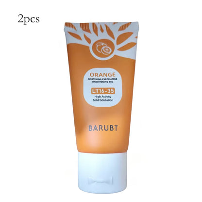 50g laranja esfoliante gel para o corpo facial suave laranja facial esfoliante corpo gel de limpeza removedor de pele morta esfrega limpeza da pele✨🧡