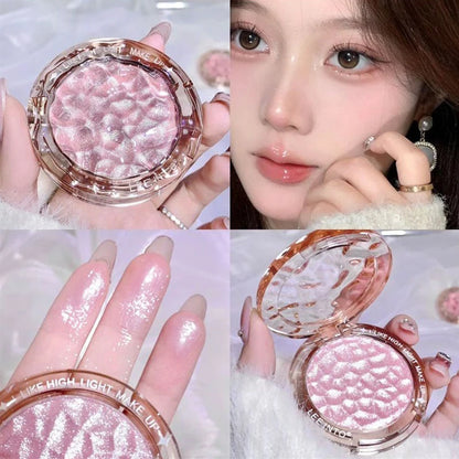Pó de alto brilho, gloss, glitter, iluminador, paleta de contorno, corretor de contorno com brilho natural, luz de longa duração