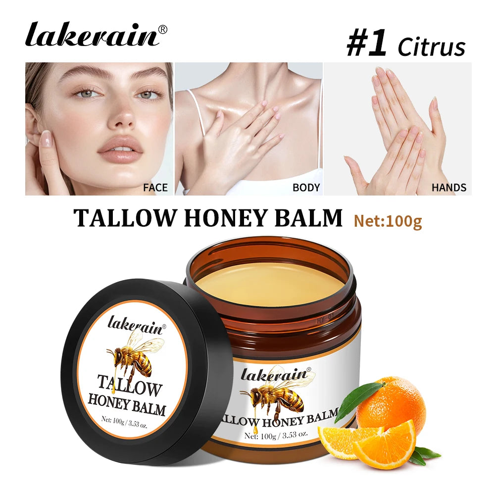 Bálsamo de mel de sebo específico para pele seca e coceira hidratante sebo de carne creme facial loção corporal creme facial cuidados✨🍯