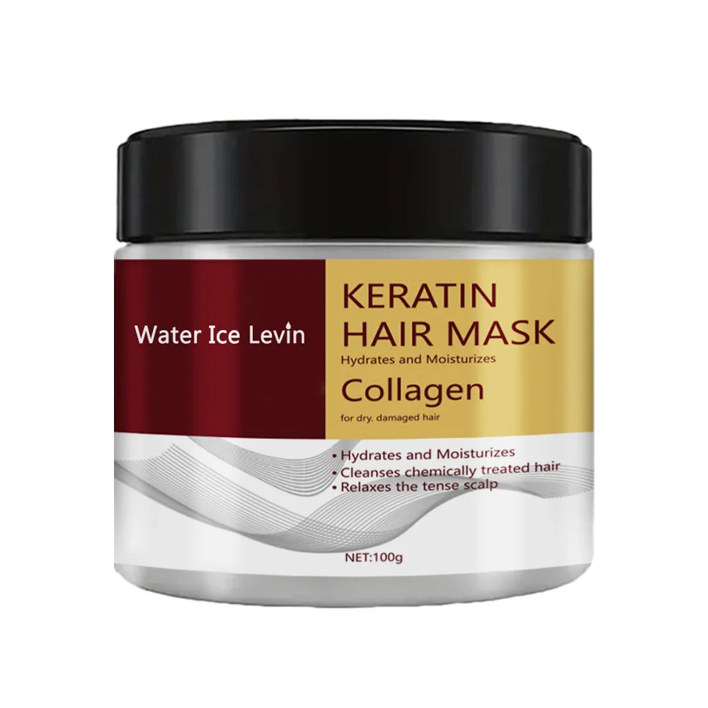 Máscara Capilar de Colagénio e Queratina com Hidratante e Condicionador para Controlo da Oleosidade, Suavidade, Suavidade, Reparação do Cabelo Danificado e Revitaliza o Fio.