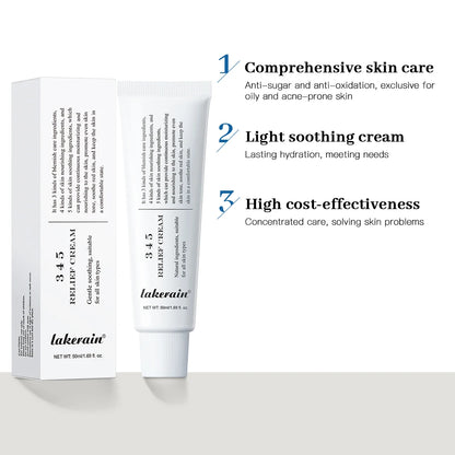 345 Creme Calmante | Hidratante facial diário | Tratamento local || Para todos os tipos de pele