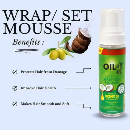 Mousse de Azeite ORS – Fixação, Brilho e Definição Capilar.
