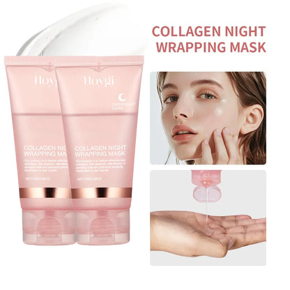 Conjunto de máscara facial de colágeno durante a noite, máscara facial coreana de colágeno, máscara de embrulho noturno, hidrata profundamente a máscara de cuidados noturnos ✨