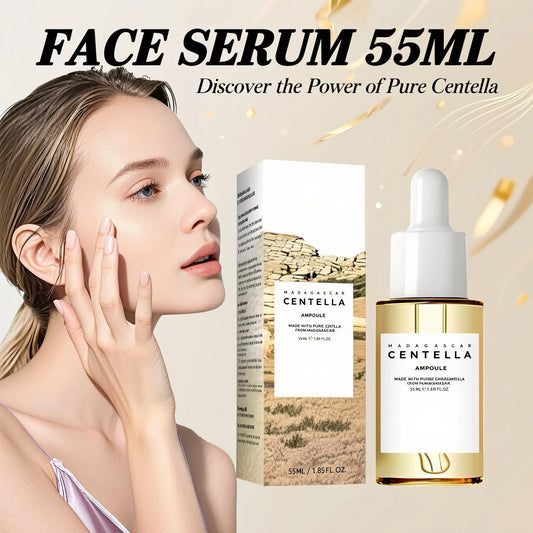 Madagascar Centella Asiatica Serum 55ml - Fórmula calmante para pele sensível com suporte para acne e hidratação profunda para o rosto.✨💎🌿