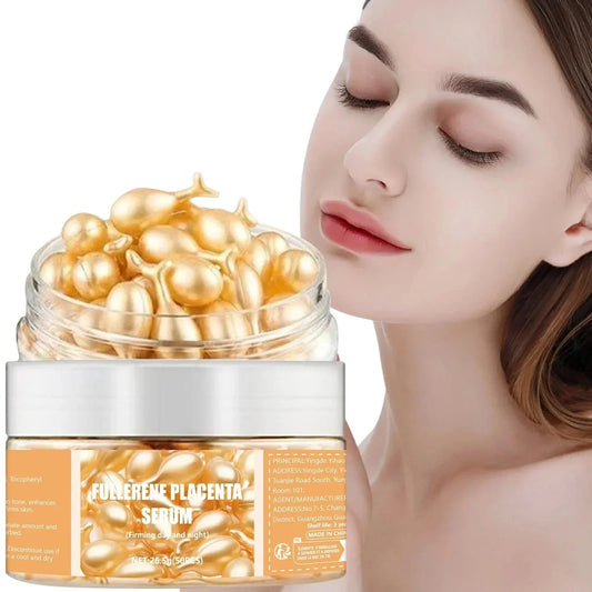 Cápsulas de colágeno para cuidados faciais, 50 peças, soro local, acne, removedor de rugas, endurecimento, clareamento, ácido hialurônico, essência, cuidados com a pele, novo estilo✨👑