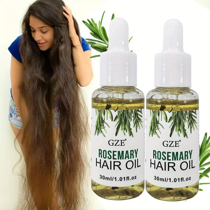 Kit com 2 Óleos Capilares de Alecrim GZE para o Couro Cabeludo, Fortalece Todos os Tipos e Texturas de Cabelo | Lisos, Ondulados e Quimicamente Tratados