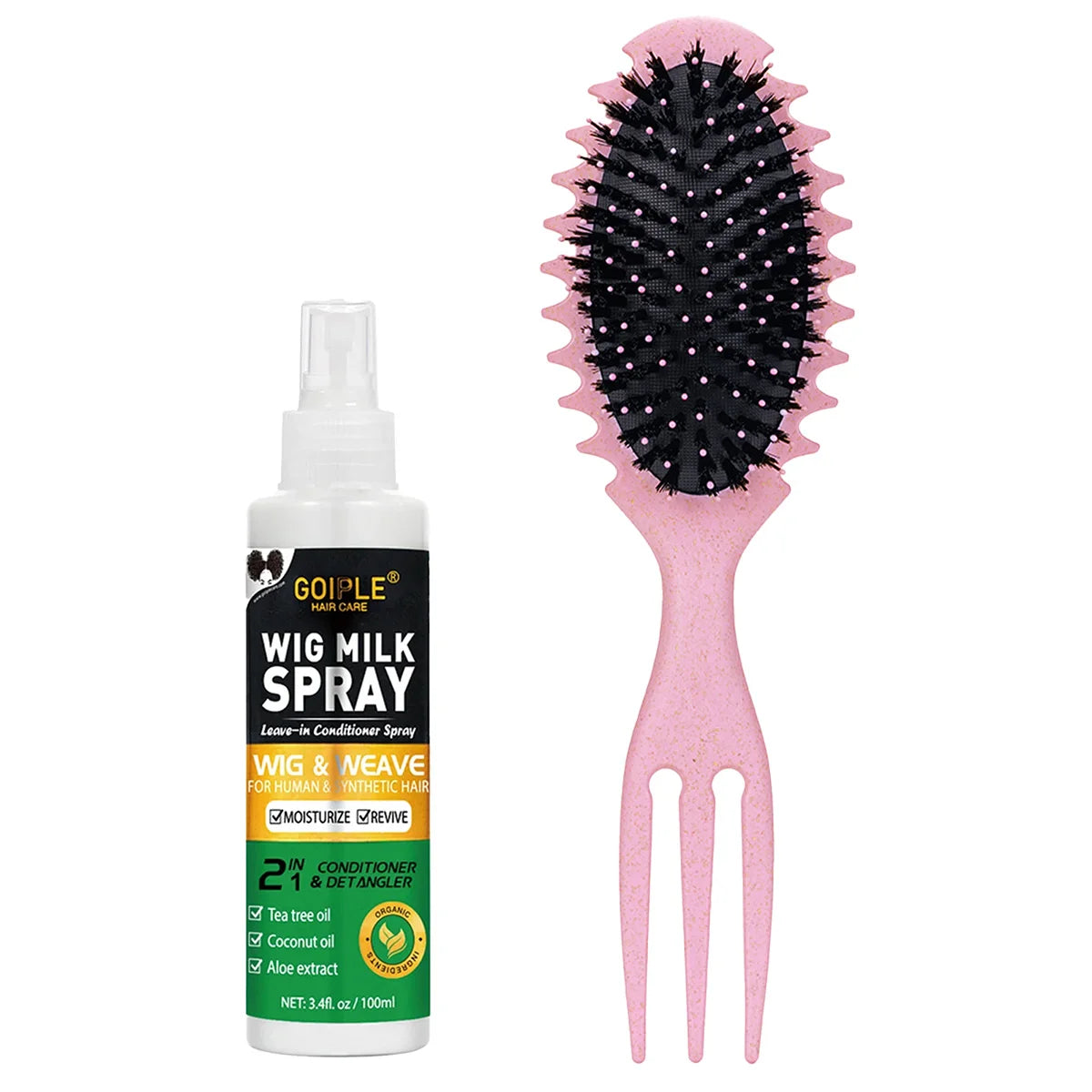 Spray hidratante para perucas de cabelo sintético, 100ml. Previne o frizz. Condicionador sem enxágue para perucas macias e brilhantes