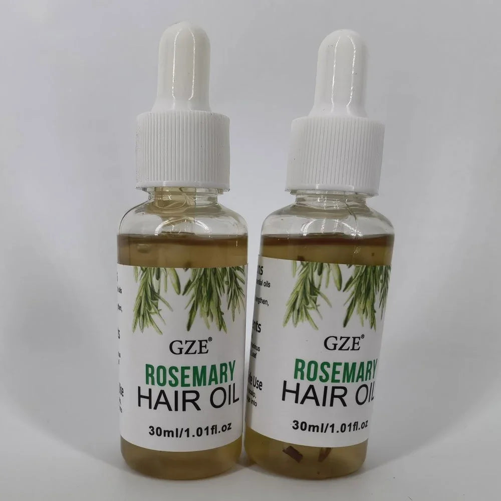 Kit com 2 Óleos Capilares de Alecrim GZE para o Couro Cabeludo, Fortalece Todos os Tipos e Texturas de Cabelo | Lisos, Ondulados e Quimicamente Tratados