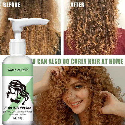 Cabelos cacheados Creme modelador, fórmula hidratante e suavizante, realça a elasticidade e o brilho dos cabelos cacheados, fácil de fixar ✨