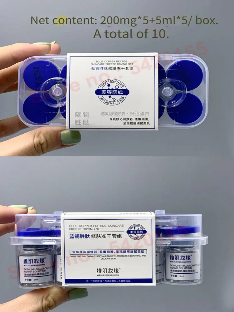O pó liofilizado de cobre eficaz do peptídeo 99% GHK-CU para linhas finas anti-envelhecimento desvanece-se melhora a barreira da pele do reparo da elasticidade