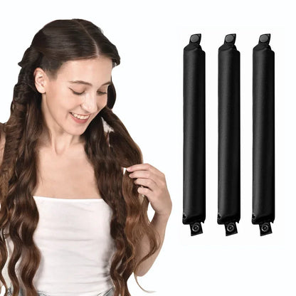 Modeladores de cabelo sem calor, haste de ondulação de cetim, sem calor, cachos de seda, rolos de cabelo preguiçosos, modelador de cabelo macio para dormir, ferramentas de estilo ✨