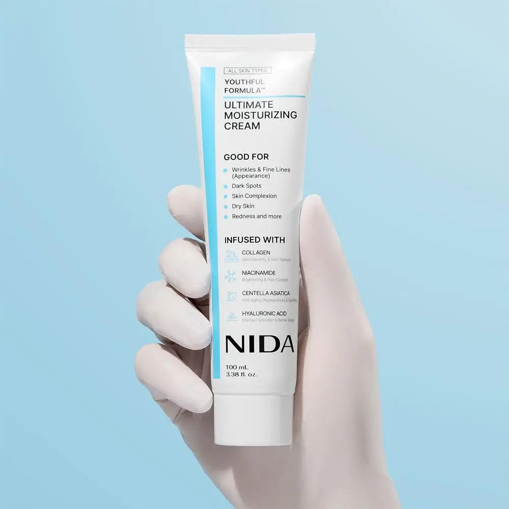 Nida final creme hidratante anti-envelhecimento reparação calmante poro hidratante reparação vermelhidão branqueamento essência cuidados com a pele 🩵✨