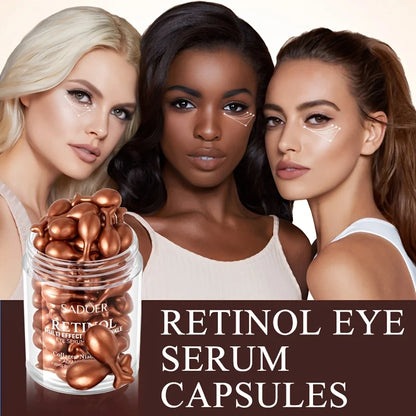 Sérum firmador multiefeito com retinol em cápsulas, creme hidratante para a área dos olhos, essência nutritiva e hidratante para os olhos, 0,34 g x 45 cápsulas